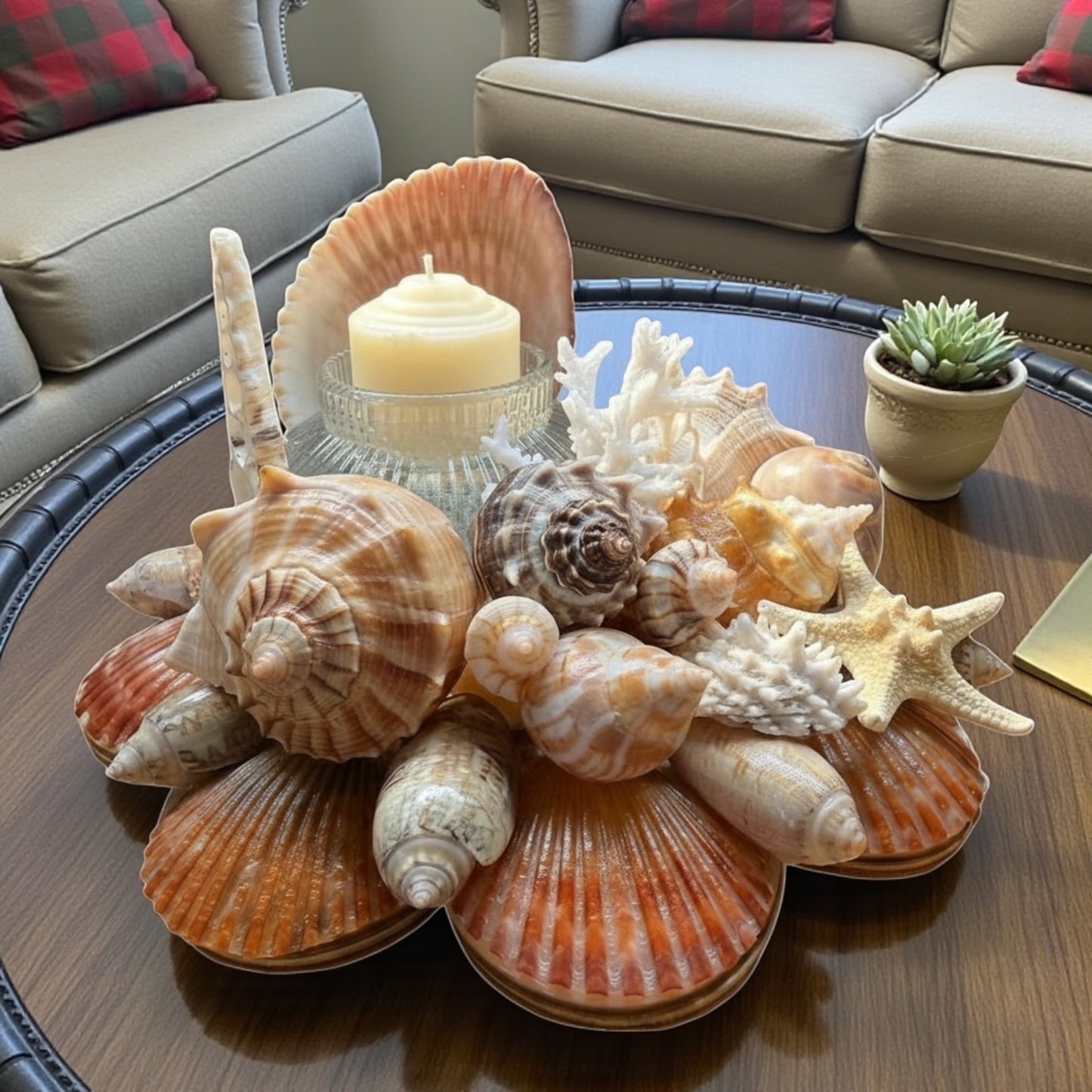 Seashells candle holder