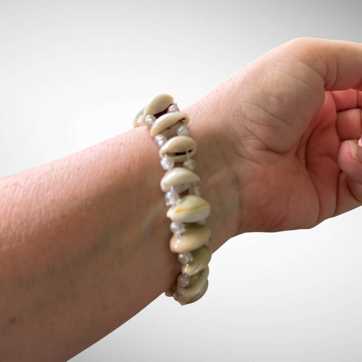 Natural Cowrie Shell Stretch Bracelet
